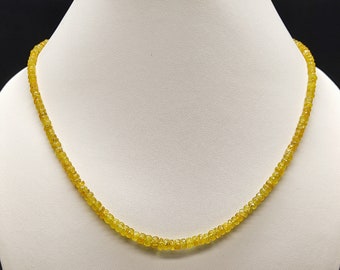 COLLAR DE CRISOBERILO - Collar de cuentas facetadas de crisoberilo natural - Joyería hecha a mano, hermosa joyería de crisoberilo al por mayor