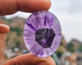 PORTAL RED AMETHYST Crystal - Natural Phantom Amethyst Cabochon,Wholesale Rare Red Phantom Amethyst Crystal - Trapiche Amethyst Cabochon