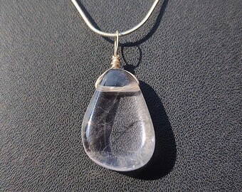 KUNZITE PENDANT - Natural Kunzite Crystal Silver Wire Pendant - Handmade Jewelry, Wholesale Natural Pink Kunzite Silver Wire Pendant