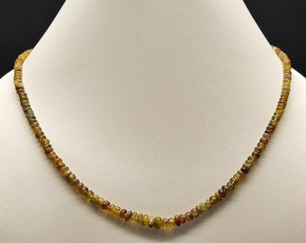 COLLAR DE CRISOBERILO - Collar de cuentas lisas de crisoberilo natural - Joyería hecha a mano, hermosa joyería de crisoberilo al por mayor