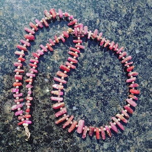 AFRICAN RAW RUBY Crystal - Natural Raw Ruby Beads necklace - Handmade Jewellery, Wholesale Beautiful Rough Ruby crystal Necklace Jewellery