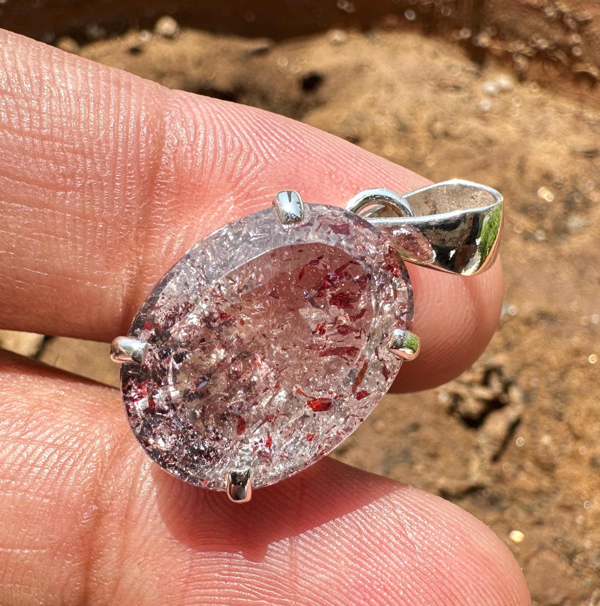 Pierre Précieuse Naturelle Lépidocrocite Taillée Poire 23.5x15.3mm - 18.28 Carats - Qualité Excellente