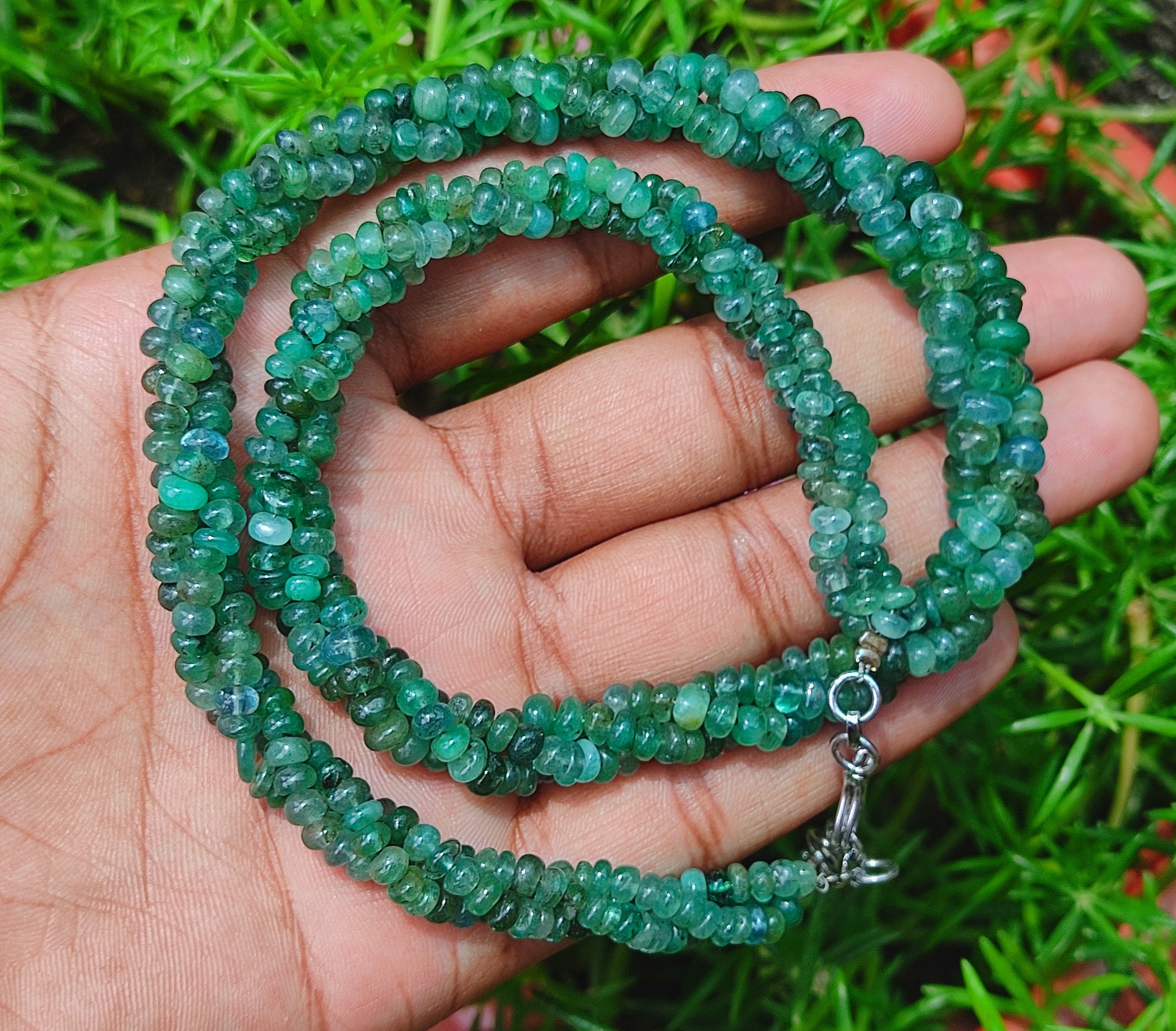 Beautiful Emerald Necklace Beads String, Wholesale Natural Zambian