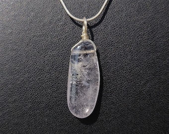 KUNZITE PENDANT - Natural Kunzite Crystal Silver Wire Pendant - Handmade Jewelry, Wholesale Natural Pink Kunzite Silver Wire Pendant