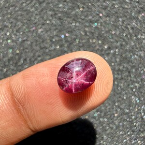Unheated 6-Rays Star Ruby Cabochon.! Natural Star Ruby Cabochon - High Quality - Jewellery Making - 6-rays Red Star Ruby - Untreated Ruby