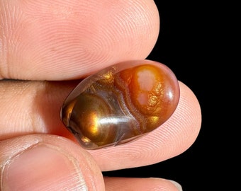 Fire Agate.! Natural Fire Agate Raw Cabochon - Mexican Fire Agate Crystal - Healing Crystal - Jewelry Making - Rare Fire Agate Raw Cabochon