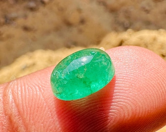 Smaragd.! Smaragd Cabochon - Hög kvalitet - Smaragdsten - Naturlig Smaragd Cabochon - Smyckestillverkning - Zambisk Smaragd Cabochon - Smaragd