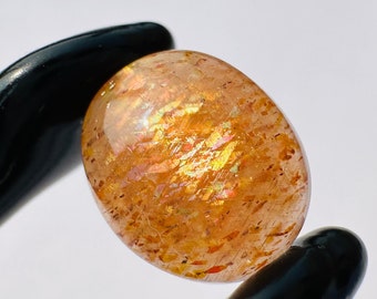 Rainbow.! Lattice Sunstone Cabochon - Amazing Rainbow Lattice Sunstone - Jewelry making - Rainbow flakes - Healing Crystal - Sunstone
