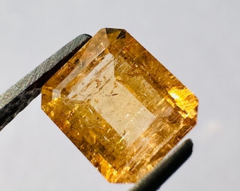 RARE.! Unheated Imperial Topaz Faceted - Natural Brazilian high quality Imperial Topaz - Jewelry making - Healing - Unheated Imperial Topaz