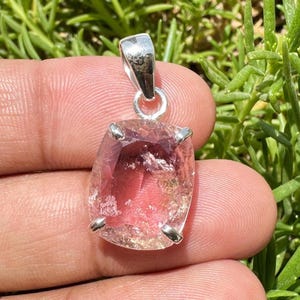 Tourmaline Pendant.! Pink Tourmaline Pendant - Natural Pink Tourmaline - Gift Jewelry - 925 Sterling Pendant - Pink Tourmaline Pendant