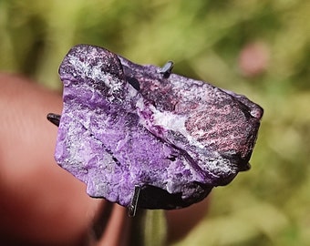 RARE GEL SUGILITE Raw Crystal - Natural Gel Sugilite Rough - African Gel Sugilite - Healing Crystal -Rare Raw Gel Sugilite Crystal Gemstone