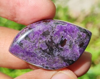 RARE SUGILITE CRYSTAL - Natural Gel Sugilite Smooth Cabochon, Wholesale Beautiful Gel Purple Sugilite Crystal Cabochon For Jewellery Making