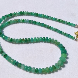 Amazing..! Colombian Emerald Necklace - Natural Colombian emerald - Smooth beads - High Quality Emerald - Mataphyiscal stone - Emerald