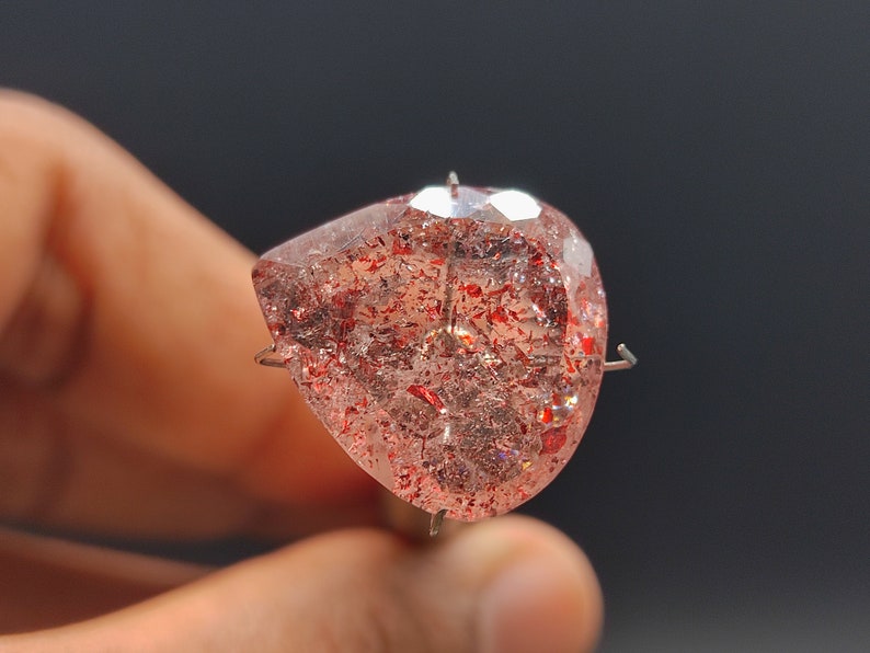 Lepidocrocite Super seven Natural Super 7 Quartz Faceted Gemstone Beautiful Super Seven Quartz Gemstone For Jewellery Making image 8