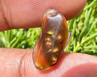 Fire Agate.! Natural Fire Agate Raw Cabochon - Mexican Fire Agate Crystal - Healing Crystal - Jewelry Making - Rare Fire Agate Raw Cabochon