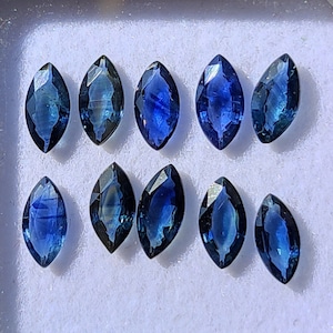 Australian Blue Sapphire 10 Pcs, 5×3mm - Natural Australian Sapphire Marquise - Jewelry making - High quality Blue Sapphire Marquise