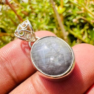 Burma.! Sapphire Pendant - 925 Sterling Silver - Natural Burma Sapphire Stone - Gift Jewelry - Healing - Unheated Old Burma Sapphire
