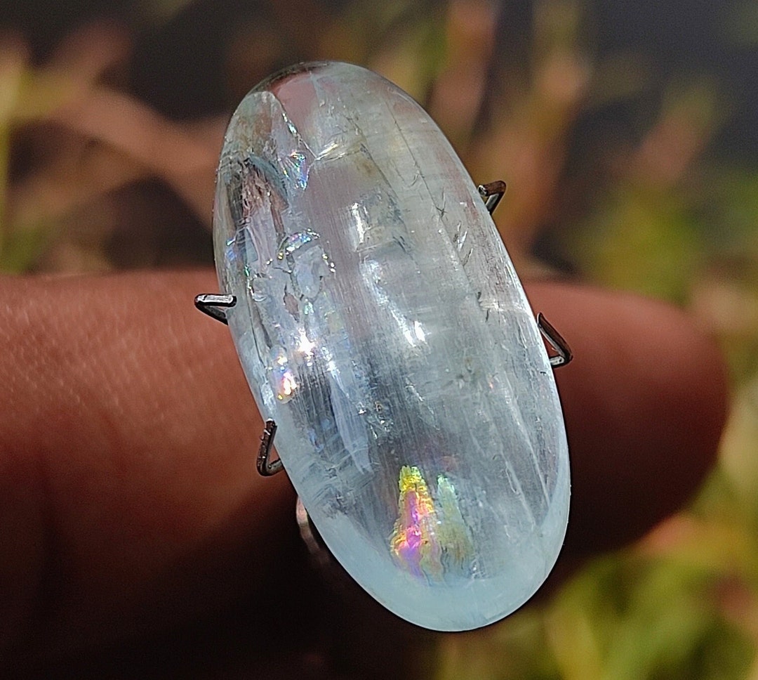 Cat's EYE AQUAMARINE Crystal Natural Blue Aquamarine Etsy UK