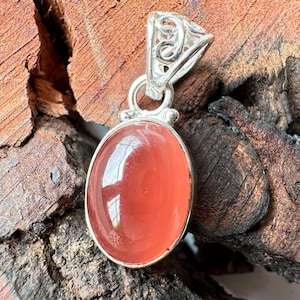 Gel Rhodochrosite Pendant.! Rhodochrosite Gel Pendant - Gift Jewelry - Natural Gel Rhodochrosite Stone - Gely Rhodochrosite Pendant