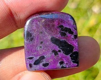 RARE SUGILITE CRYSTAL - Natural Manganese Sugilite Smooth Cabochon,Wholesale Natural Purple Sugilite Crystal Cabochon For Jewellery Making