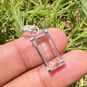 Natural Kunzite.! White Kunzite Pendant - Gift Jewelry - 925 Sterling Pendant - Natural Kunzite Pendant - Healing Crystal - White Kunzite