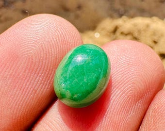 Smaragd.! Smaragd Cabochon - Hög kvalitet - Smaragdsten - Naturlig Smaragd Cabochon - Smyckestillverkning - Zambisk Smaragd Cabochon - Smaragd