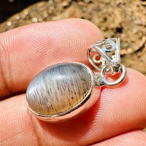 Moonstone.! Sunstone Moonstone Pendant - Gift Jewelry - Natural Flashy Moonstone Sunstone - Sterling Silver - Moonstone with Sunstone