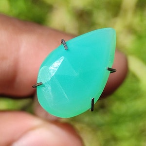 Chrysoprase Rose cut - Green Chrysoprase Crystal - Metaphysical crystal - Jewelry making - Natural Chrysoprase Rose cut Cabochon