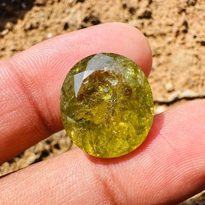 Demantoid Garnet.! Natural Green Demantoid Garnet faceted - Jewelry Making - Rare Demantoid Garnet - Green Garnet Faceted - Healing Crystal
