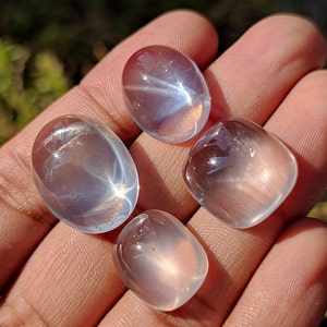 Star Rose Quartz Cabochon - Natural Star Rose quartz stone - Jewelry making - Smooth Cabochon - Beautiful Star Rose quartz