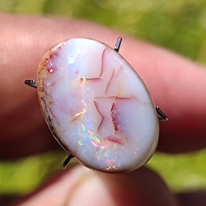Beautiful..! Australian fire Opal - Natural Australian Opal stone - Smooth Cabochon - Jewelry making - Mataphysical stones - Opal gemstone