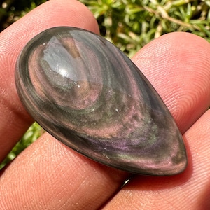 Rainbow Obsidian.! Amazing Rainbow obsidian cabochon - Smooth cabochon - Jewelry making - Healing crystal - Natural Rainbow obsidian