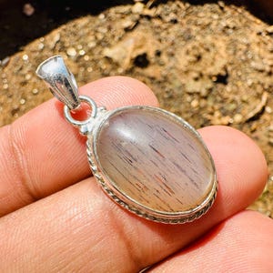 Moonstone.! Sunstone Moonstone Pendant - Gift Jewelry - Natural Flashy Moonstone Sunstone - Sterling Silver - Moonstone with Sunstone