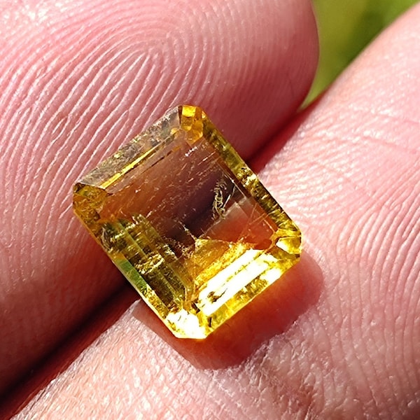 High quality.! Heliodor Beryl faceted - Natural Namibia Heliodor crystal - Jewelry making - High quality - Mataphysical stone - Heliodor