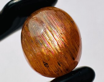 Rainbow.! Lattice Sunstone Cabochon - Amazing Rainbow Lattice Sunstone - Jewelry making - Rainbow flakes - Healing Crystal - Sunstone