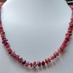 RAW BURMESE SPINEL crystal - natural raw beads necklace,wholesale natural red burmese spinel necklace beautiful gemstone for healing purpose