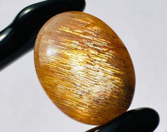 Rainbow.! Lattice Sunstone Cabochon - Amazing Rainbow Lattice Sunstone - Jewelry making - Rainbow flakes - Healing Crystal - Sunstone