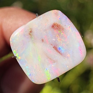 Beautiful..! Australian fire Opal - Natural Australian Opal stone - Smooth Cabochon - Jewelry making - Mataphysical stones - Opal gemstone