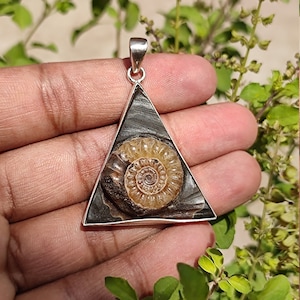 Beautiful rare CRYSTALLIZE FOSSIL silver pandent 925 sterling silver,wholesale natural Crystallize fossil silver pandent for healing purpose