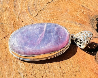 Ciondolo Piatto In Lepidolite Con Occhiello In Argento 925 - Diversi Modelli. - Italia - Foto 3