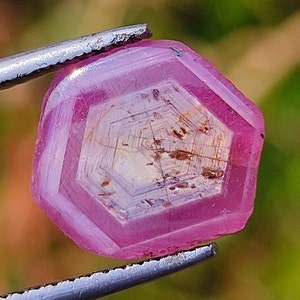 Amazing Quality..! Hexagon Ruby - Natural Ruby stone - Flashy ruby Raw crystal - Ruby with Flashy Hexagonal pattern - Rare Ruby cabochon