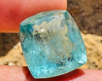 Aquamarijn.! Blauwe aquamarijn gefacetteerd - natuurlijke blauwe aquamarijnsteen - sieraden maken - genezend kristal - hoge kwaliteit - aquamarijn