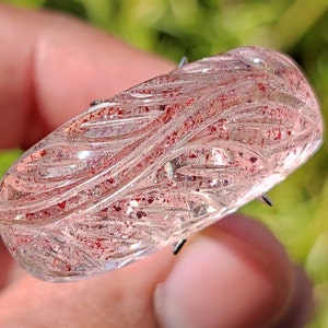 Amazing.! Lepidocroscite Super seven Quartz carving - Natural Super seven Carving stone - Mataphysical stone - Jewelry making - Super seven