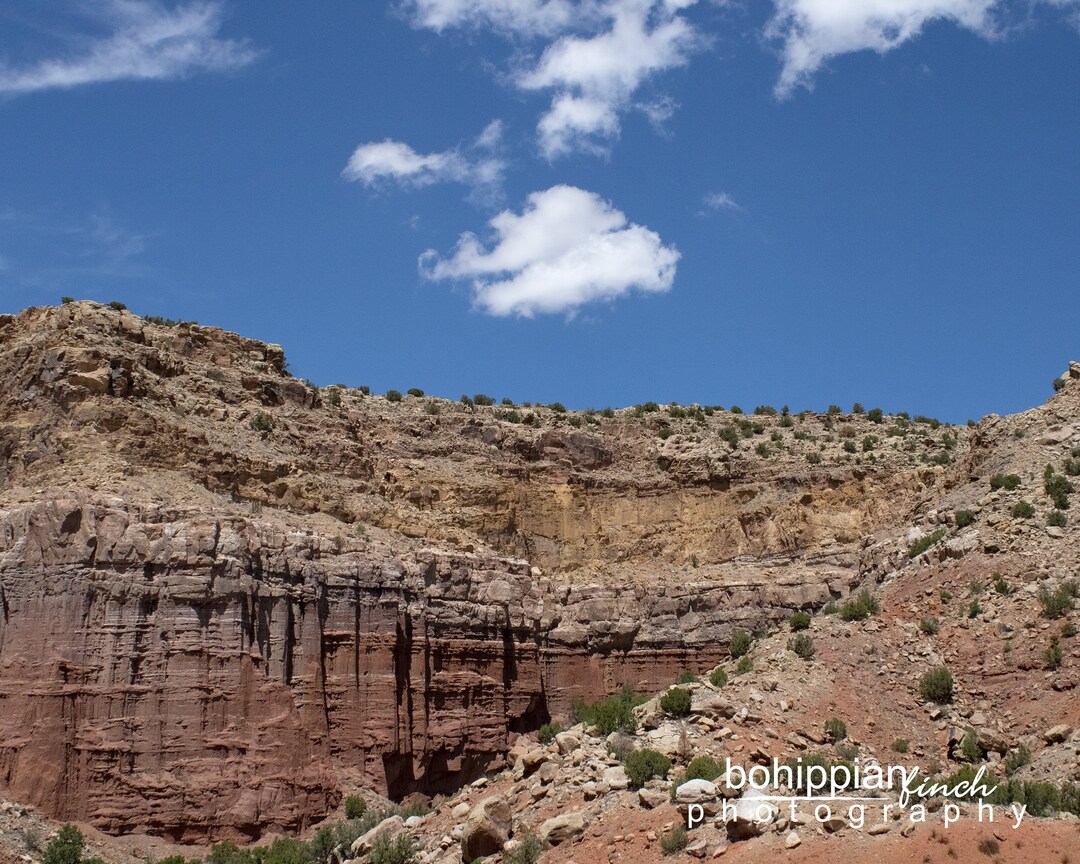 Digital Download Cut Rock Face in the Mountains of New Mexico Full