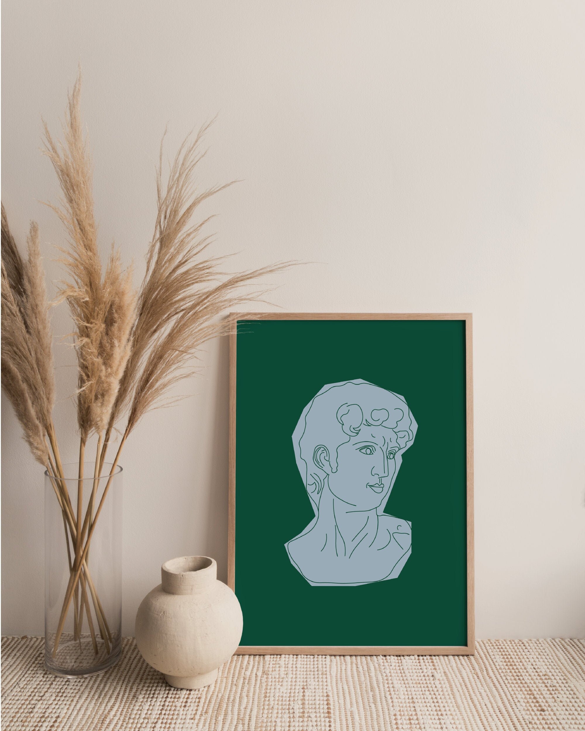 DEAR DAVID... Greek David Statue Print Forest Green Atelier Citron Vert