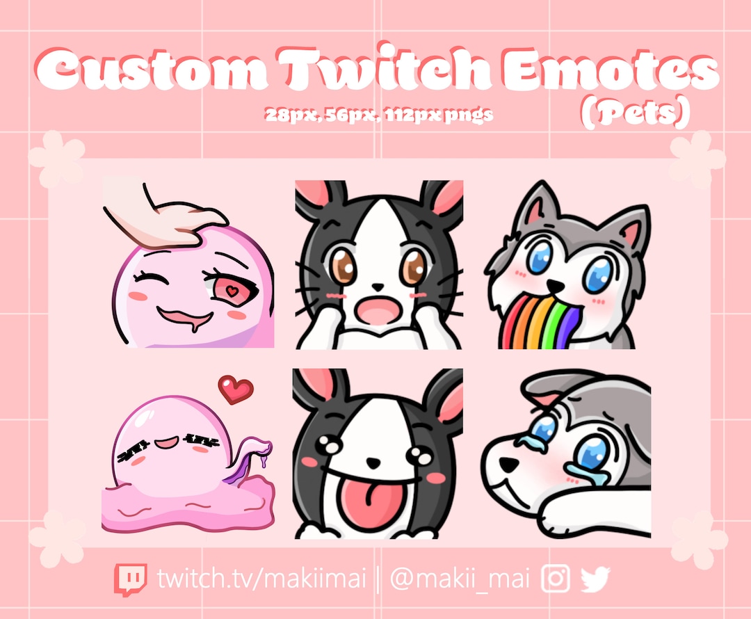 Custom Pet Twitch Emotes Etsy