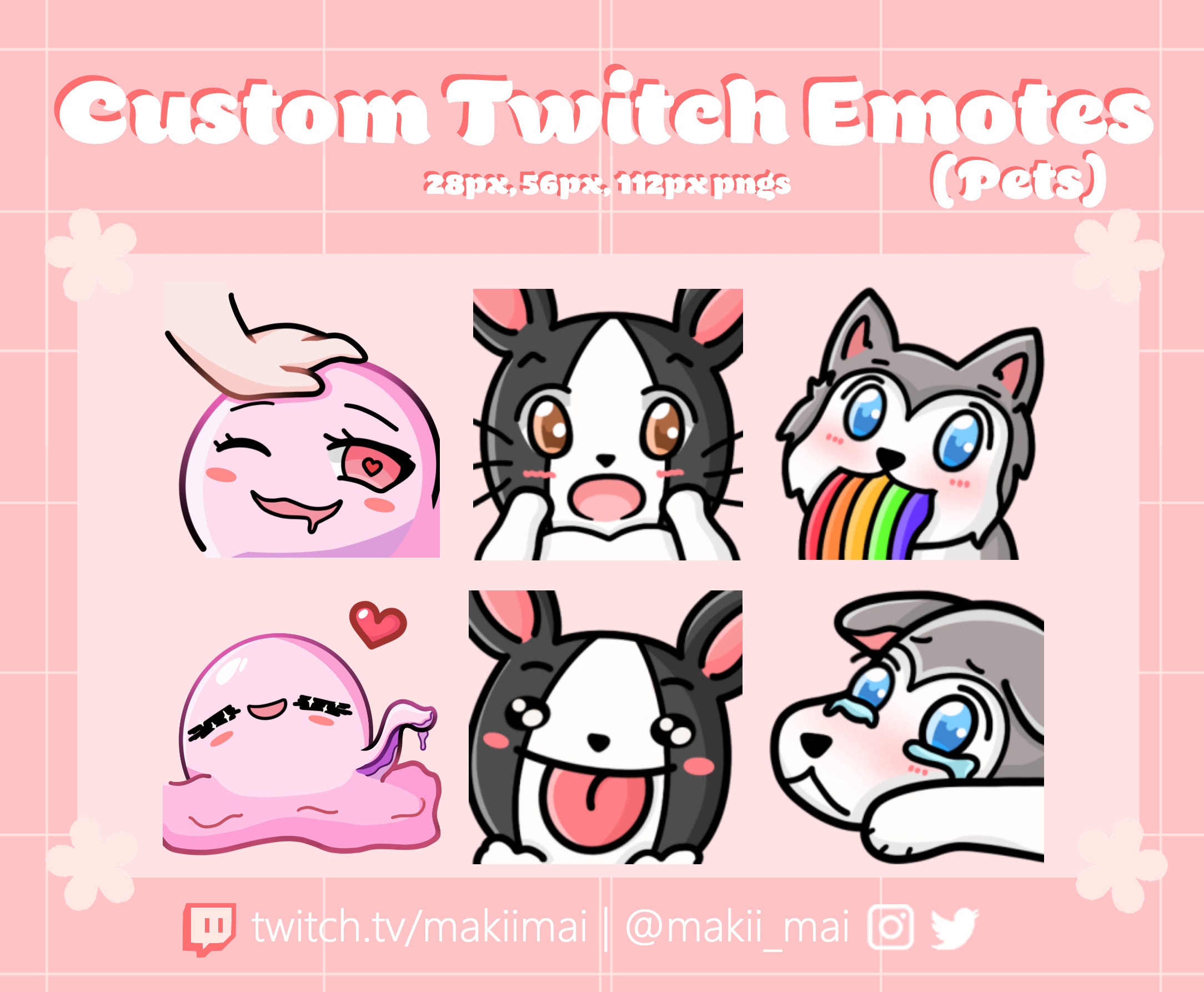 Custom Pet Twitch Emotes Etsy