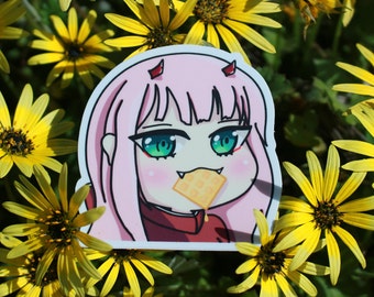 02 (Zero Two) Peeker Vinyl Die Cut