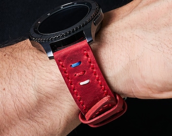 Personalized Elegant Leather Watch Band Compatible With Galaxy Watch Ultra 8 7 6 5 Classic 40mm 44mm