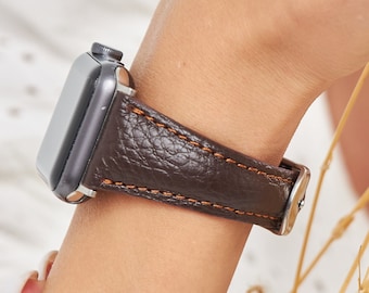 Correa de cuero elegante para mujer, compatible con Apple Watch Series 11, 10, 9, 8, 7, Ultra 2, 42 mm, 46 mm y 38 mm.